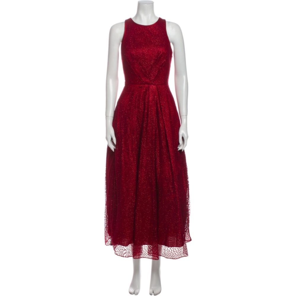 ML MONIQUE LHUILLIER Gown Red Sparkle Size 4